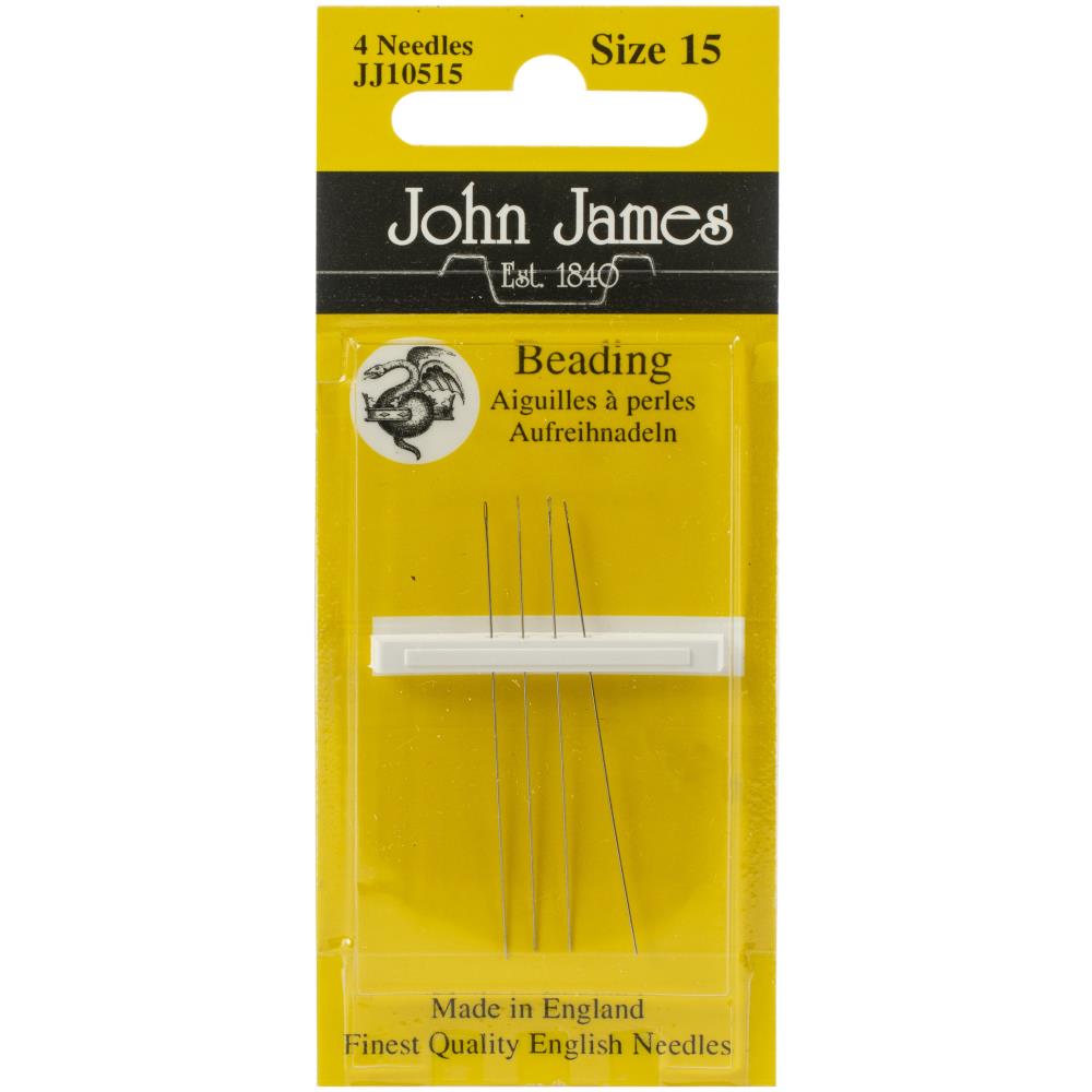 John James Beading Hand Needles Size 15 - Click Image to Close